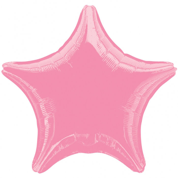 Folienballon Stern Metallic Pink, ca. 45cm