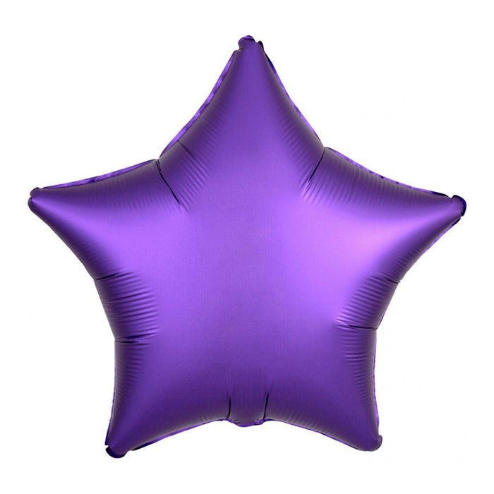 Folienballon Stern Satin Lila, ca. 45 cm
