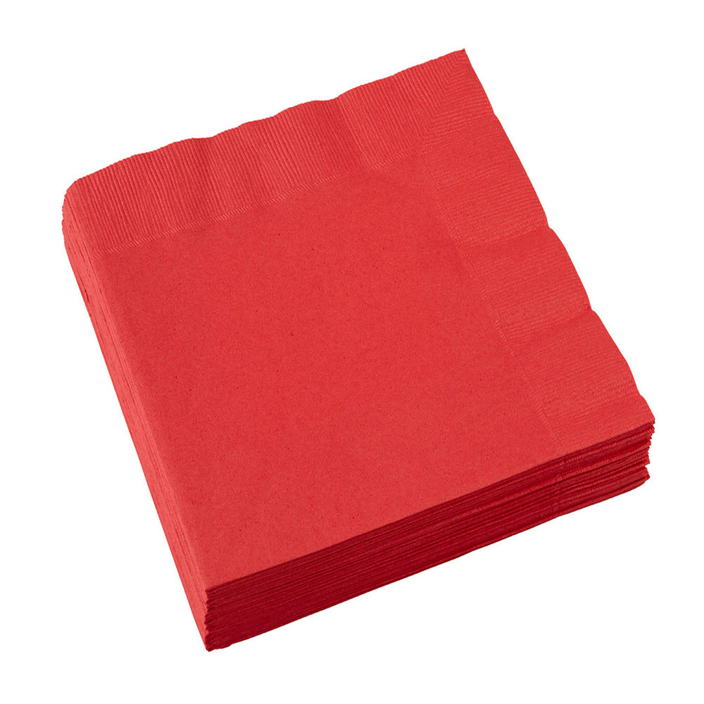 Servietten rot, 33 x 33 cm, 20 Stück