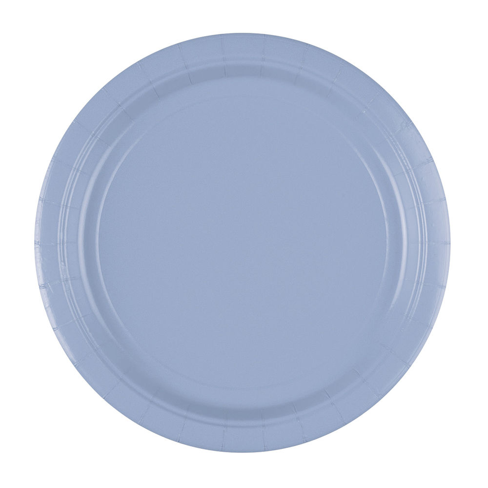 Teller pastellblau, 22,8 cm, 8 Stück