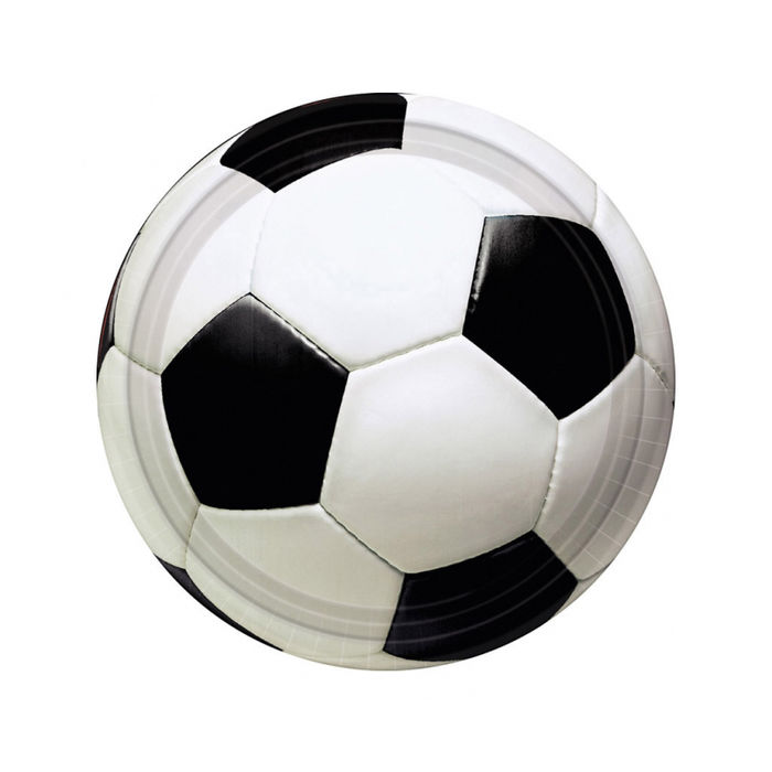 Teller Fußball,  8 Stk., 23 cm