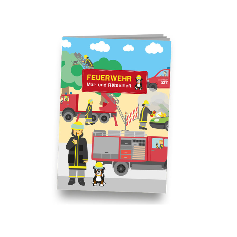Mal- und Rätselheft Feuerwehr, 12 Seiten