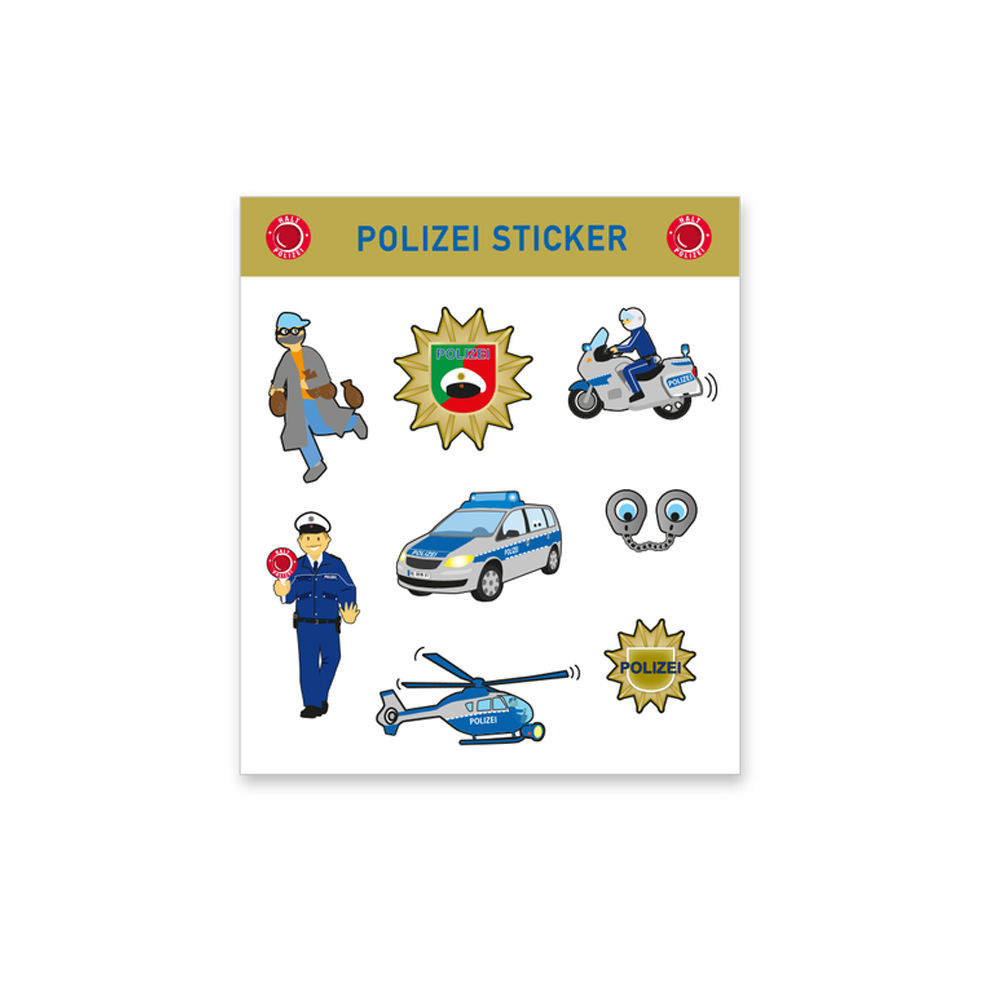 Sticker Polizei, 8 Stück