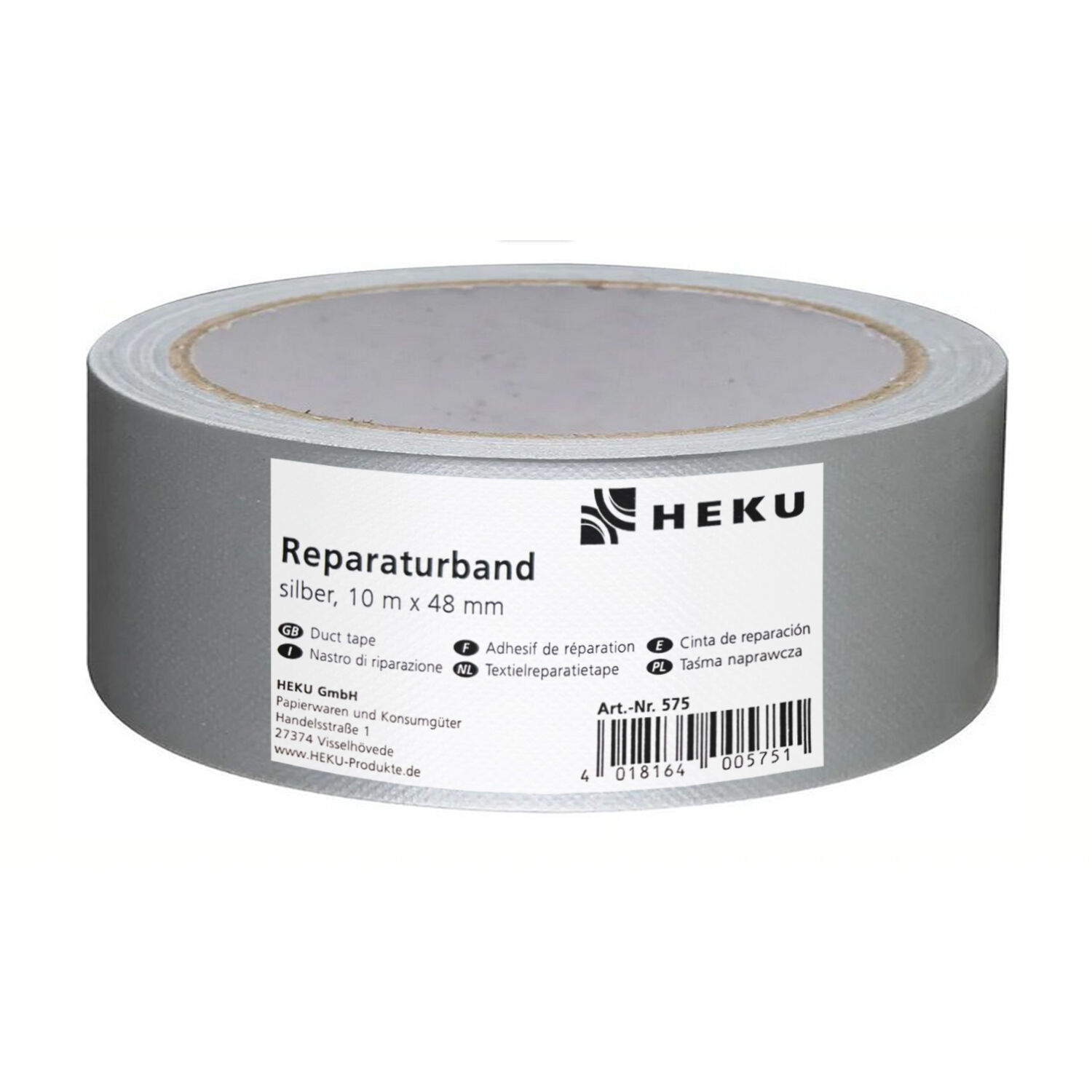 Heku Reparaturband, 4,8cm x 10m, Silber