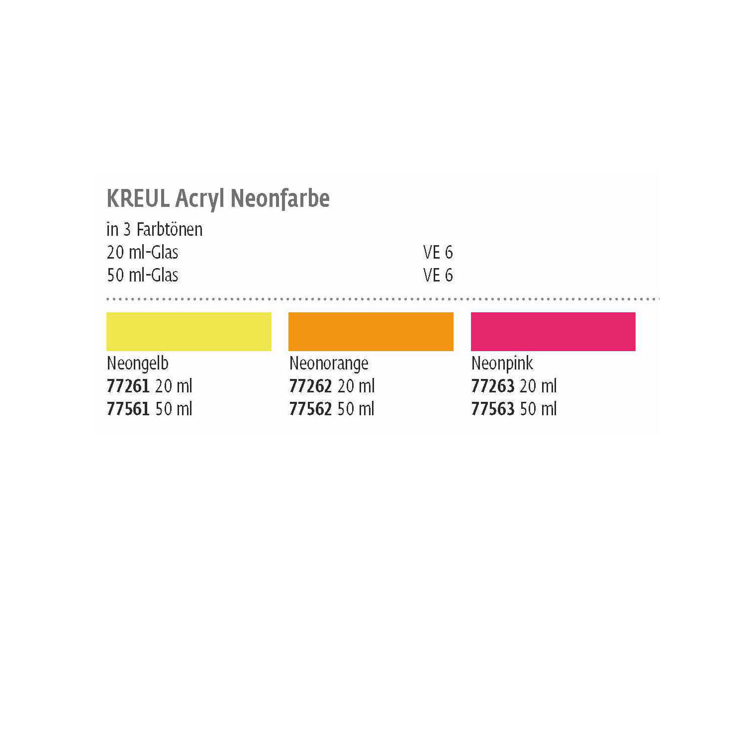 Kreul Neon-Acrylfarbe 20ml Gelb Bild 2