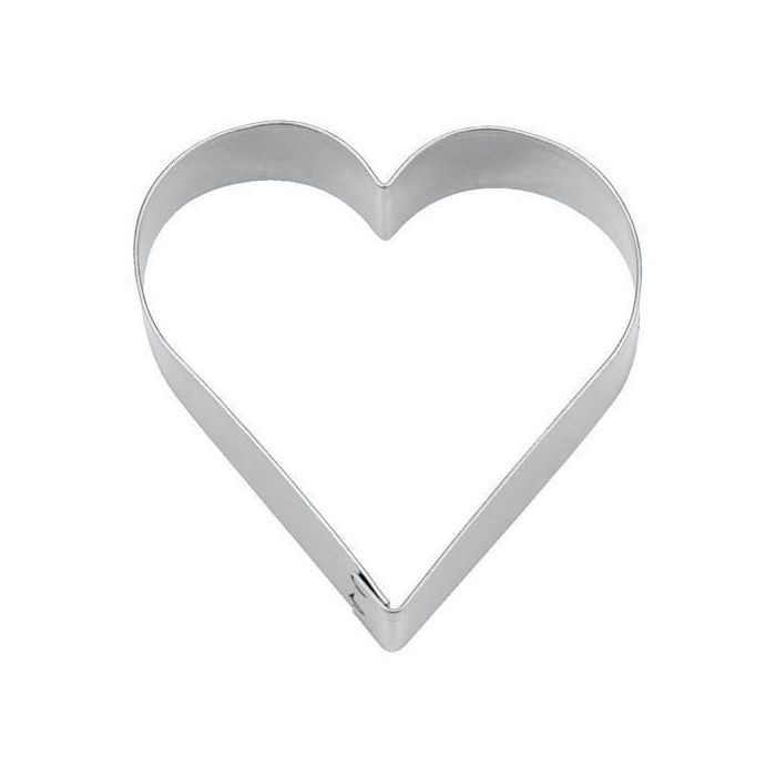 Ausstechform Herz, Weißblech, ca. 6 cm