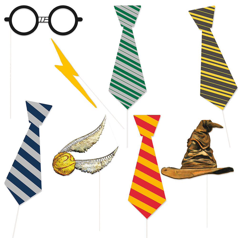 Foto Requisiten Verkleidung Accessoires - Photo-Booth-Set, Harry Potter Kindergeburtstag, 8-teilig