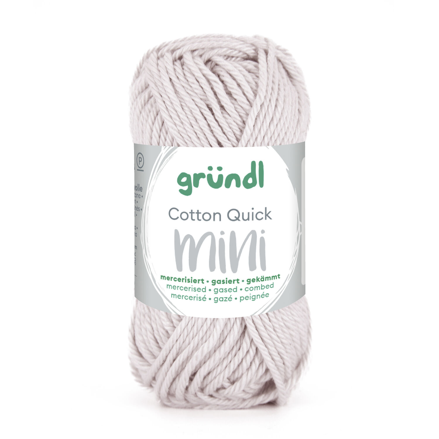 NEU Baumwollgarn / Hkelgarn, Cotton Quick Mini, 15 g, Lichtgrau