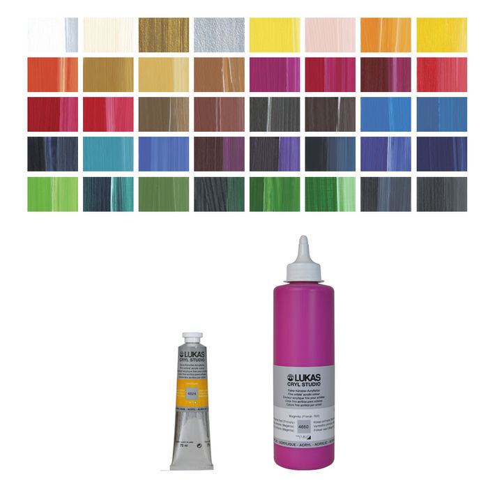 SALE Lukas Cryl Studio Acrylmalf. 500ml, Dunkler Ocker Bild 2