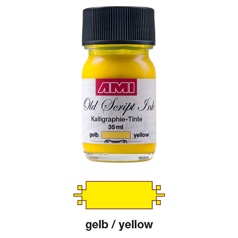 SALE Old Script Ink, 35ml, gelb