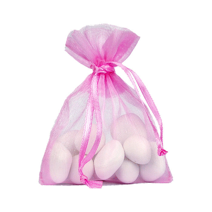 SALE Beutel aus Organza, 12x17 cm, fuchsia, 6 St�ck