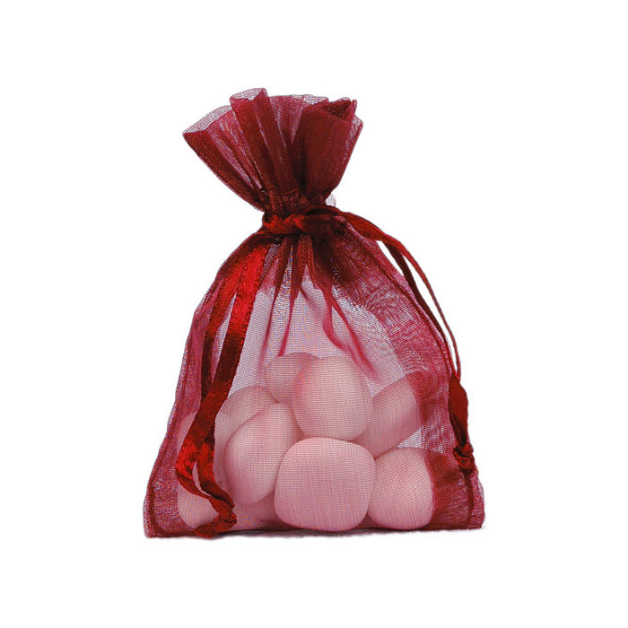 SALE Beutel aus Organza, 7,5x10 cm, bordeaux, 10 St�ck