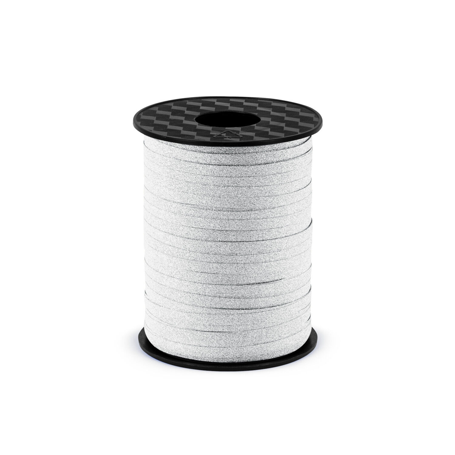 Kunststoffband - Glitzer-Silber, Breite 5mm, L�nge 225m