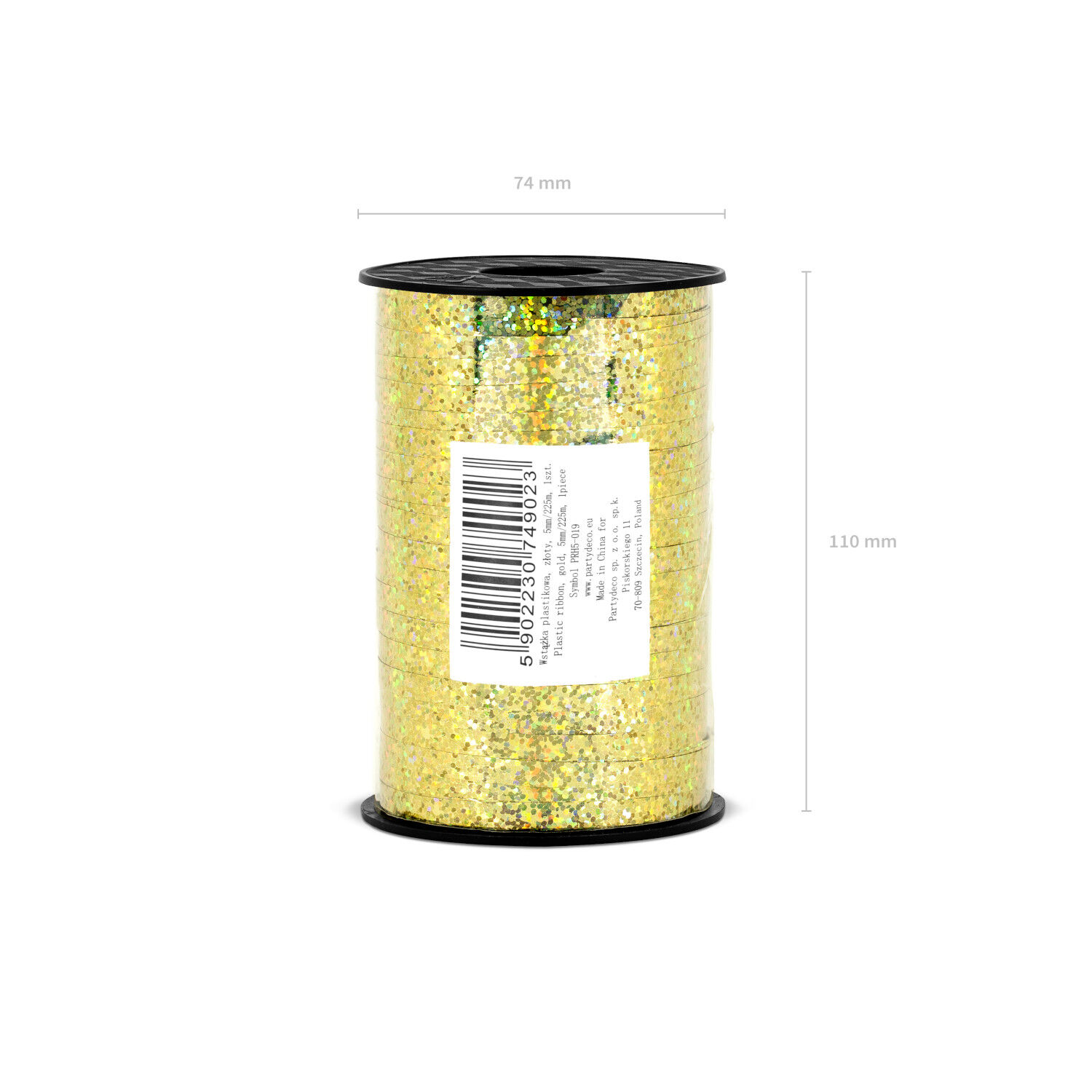 Kunststoffband � Holografisch-Gold, Breite 5mm, L�nge 225m Bild 2