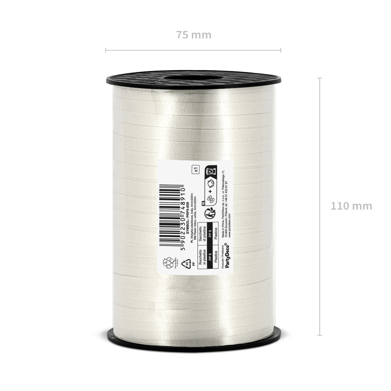 Kunststoffband Wei� - Breite 5mm, L�nge 225m Bild 2