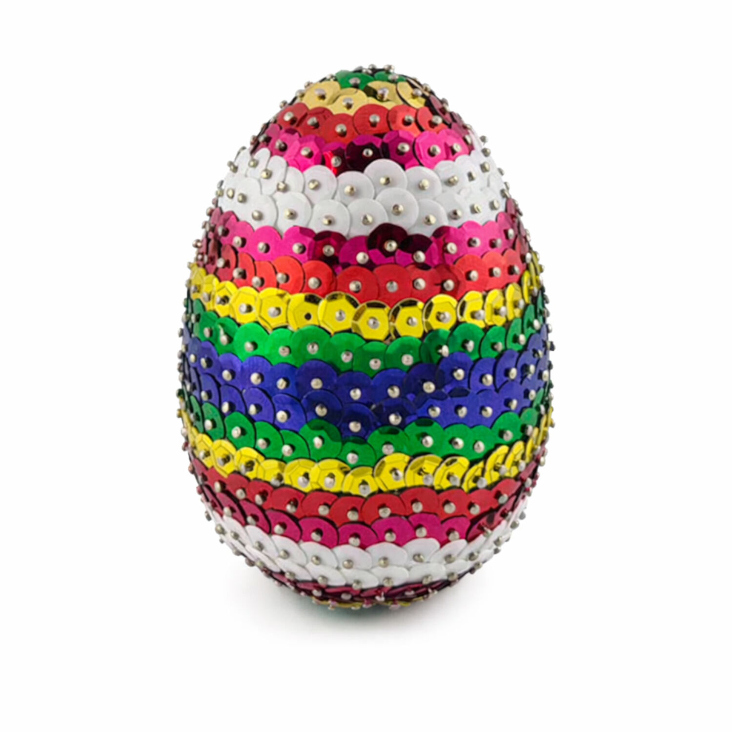 DIY Set Pailletten-Eier, Osterset, Geschenkset, 4 Styroporeier 8cm, 1 Pack Pailletten bunt sortiert, Stecknadeln 10mm Bild 4