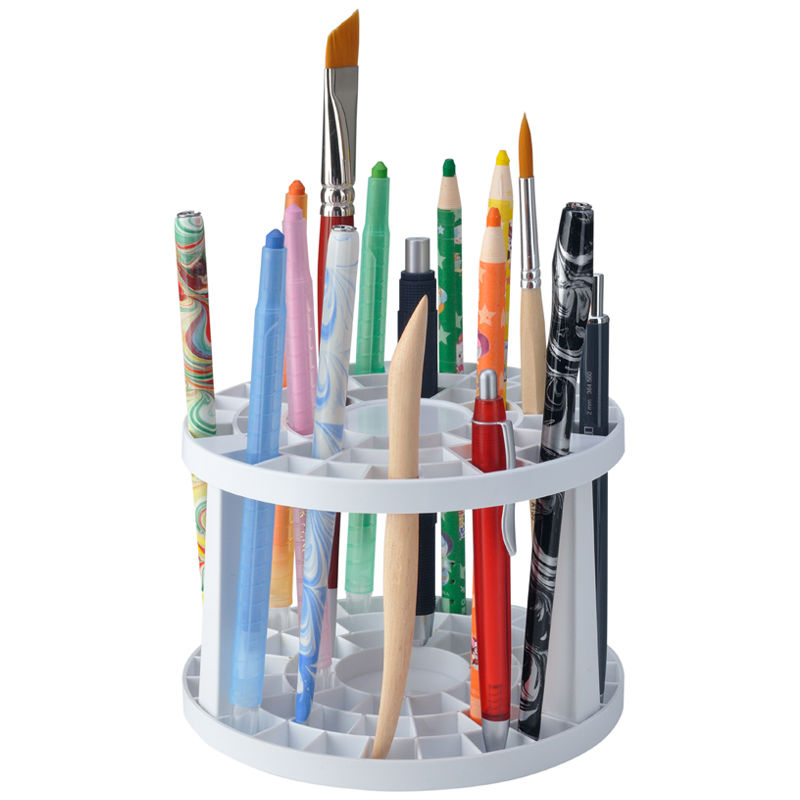 Stifte- und Pinselhalter aus Kunststoff, rund