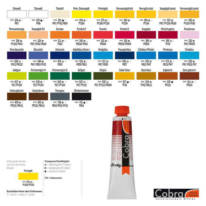 SALE Cobra Study Ölfarbe, 40ml, Pyrrolrot dunkel Bild 2