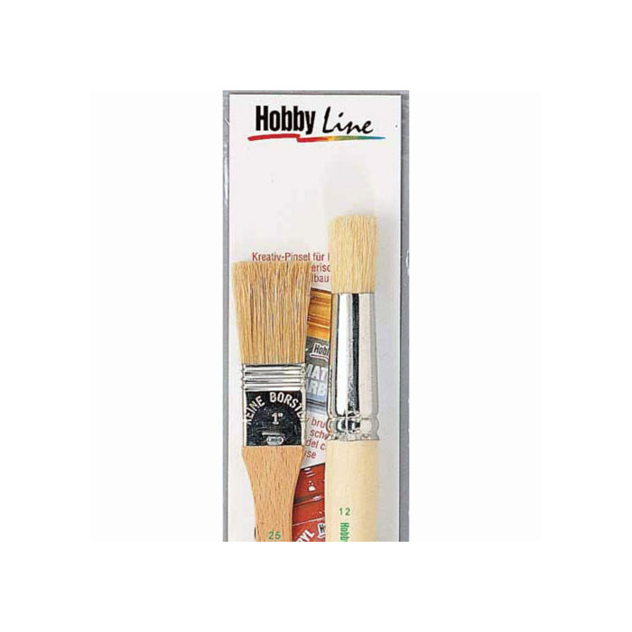 Hobby Line Schablonierpinsel-Set, 2-teilig