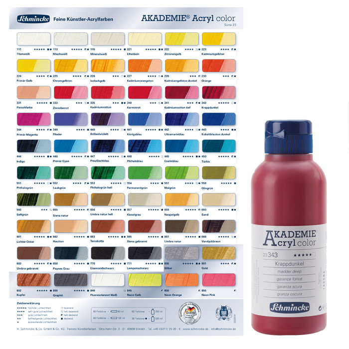 Akademie-Acryl 250ml, Kadmiumrotton Bild 2