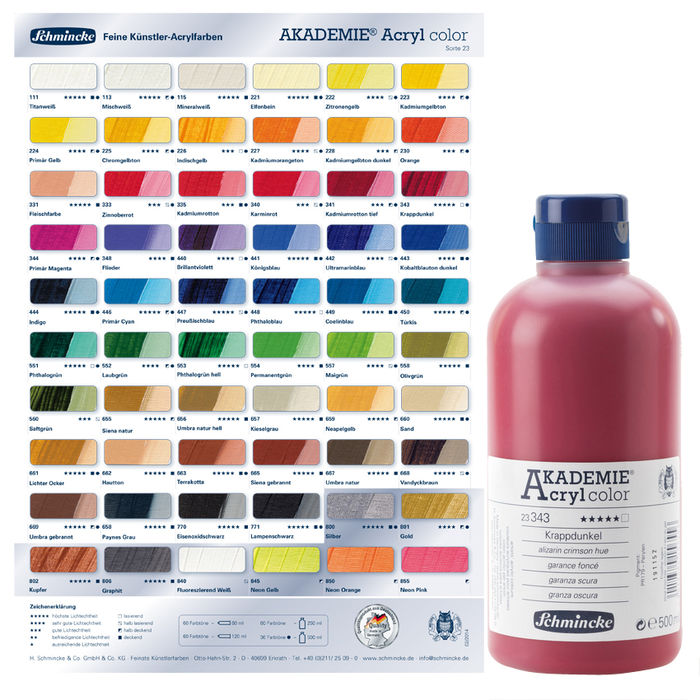 Akademie-Acryl 500ml, Lichter Ocker Bild 2