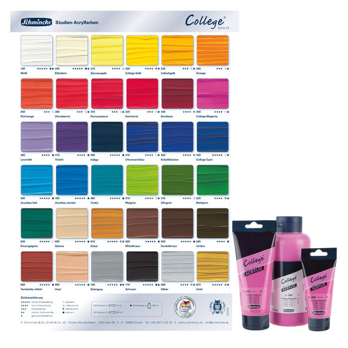 College Acrylic Acrylfarbe, 200ml, Wei Bild 2