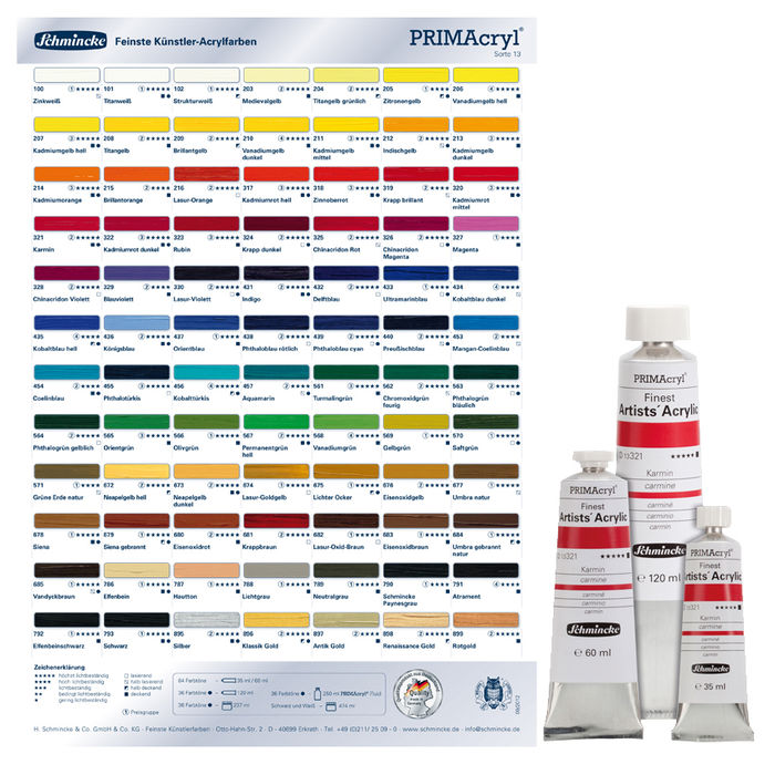 PRIMAcryl 60ml, Karmin Bild 3