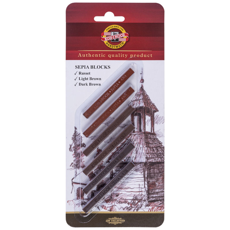 Koh-I-Noor Sepia Blcke Set, 6-teilig