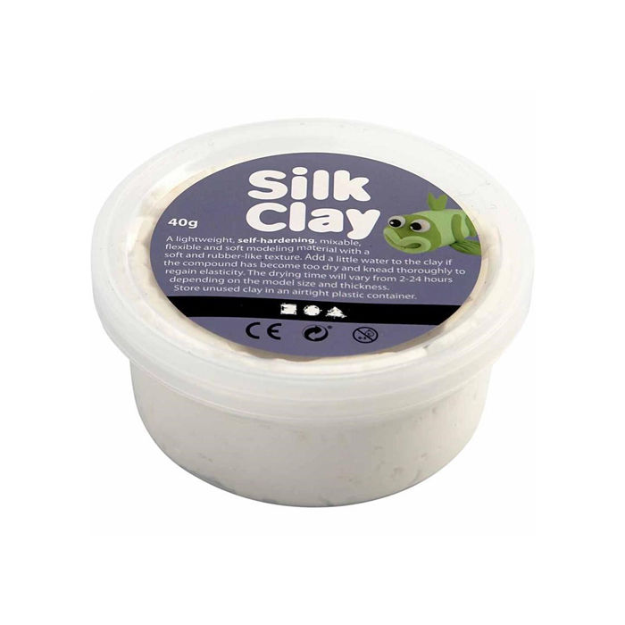 Silk Clay Modelliermasse, 40g, weiß