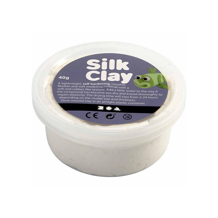 Silk Clay Modelliermasse, 40g, wei