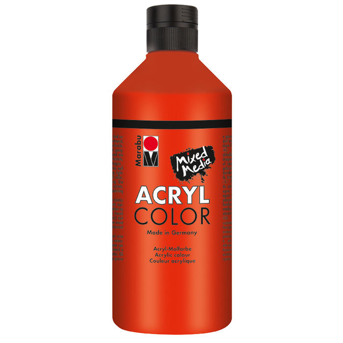 Marabu Acryl Color, 500 ml, Zinnoberrot