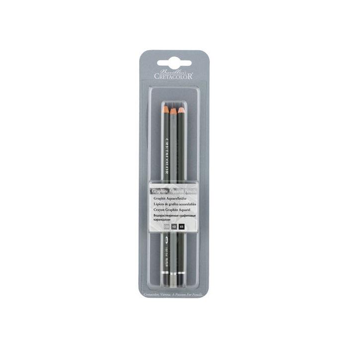 SALE Cretacolor Graphit Aquarell 3er Set HB+4B+8B