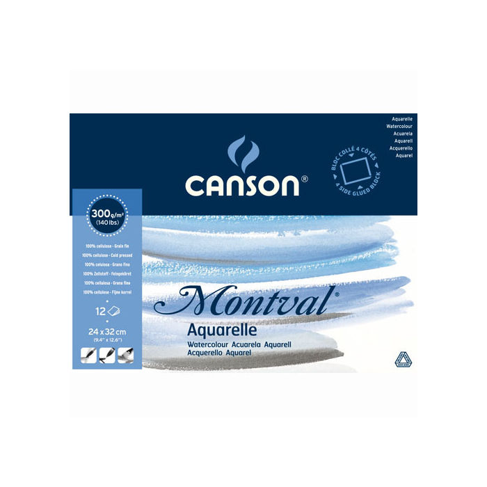 SALE Canson Montval Aquarellpapier 24 x 32 cm, 12 Blatt