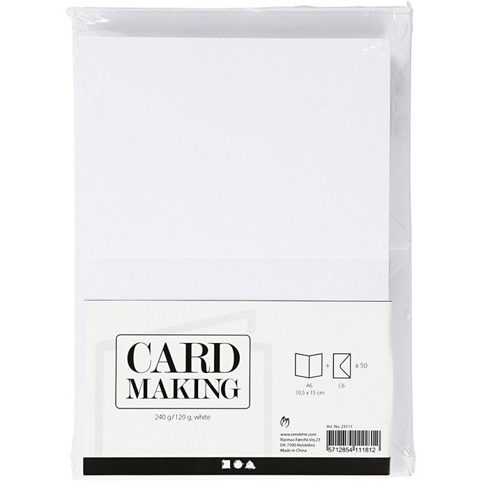 Karten und Kuverts, 10,5X15cm, Wei�, 50 Stk. Bild 2