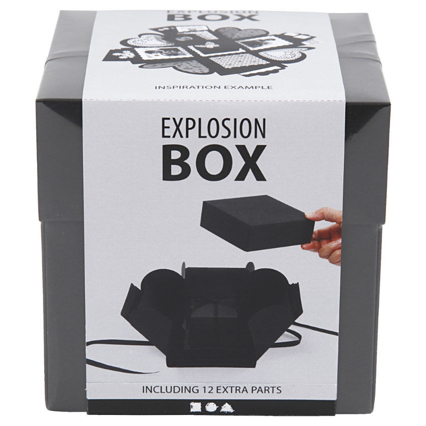 Geschenkbox / Explosions-Box, schwarz Bild 3