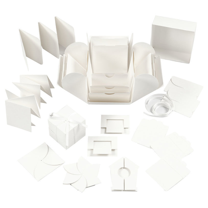 SALE Geschenkbox / Explosions-Box, naturwei�