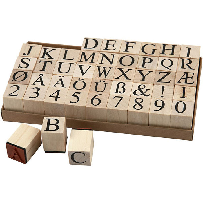 TOP-SELLER Stempel Set Buchstaben & Zahlen, 45 Stck