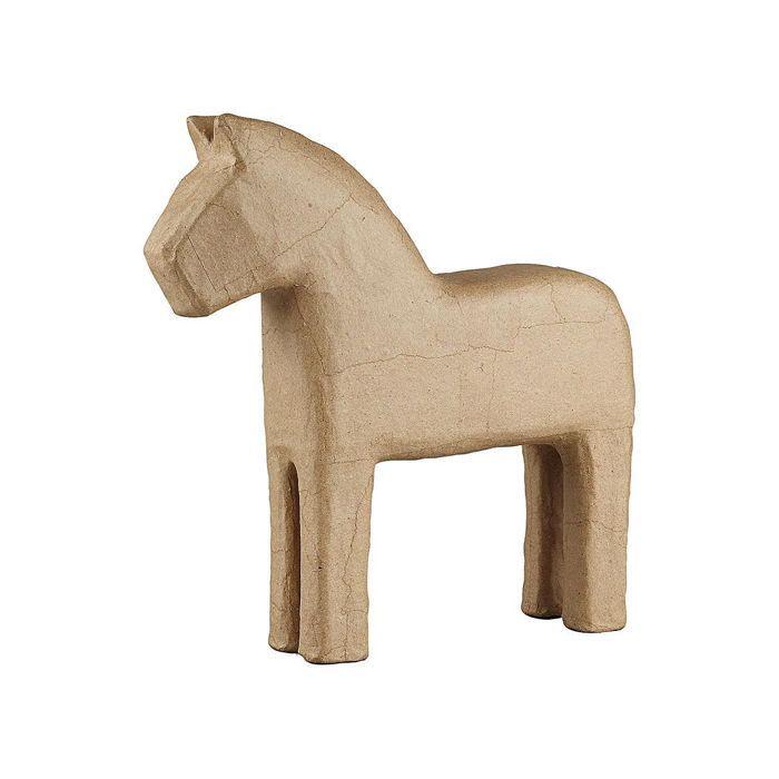 Pappmaché-Figur, Pferd stilisiert, 24,5 cm