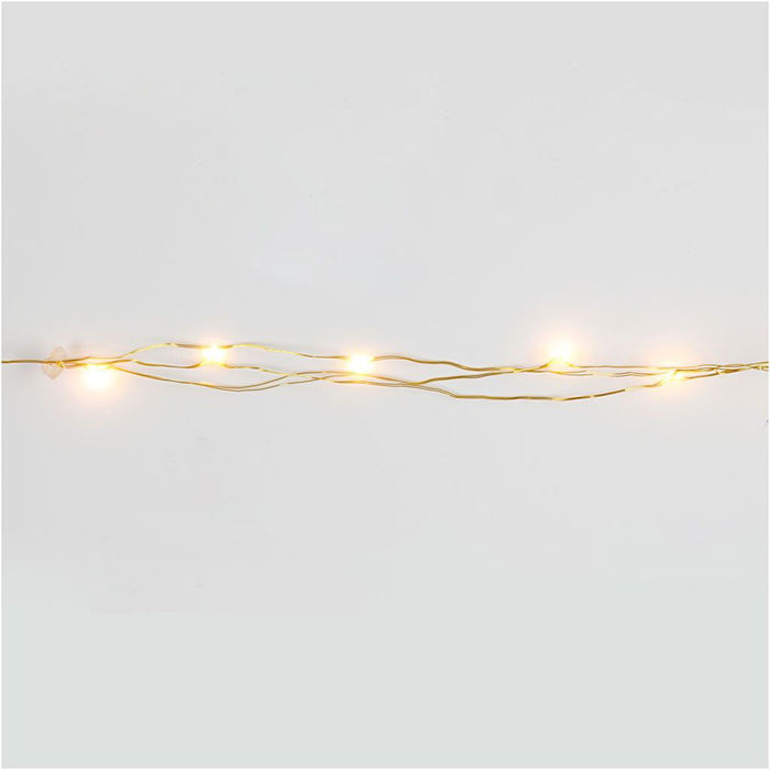 SALE Lichterkette, 20 LEDs, 3,15m, gold Bild 2