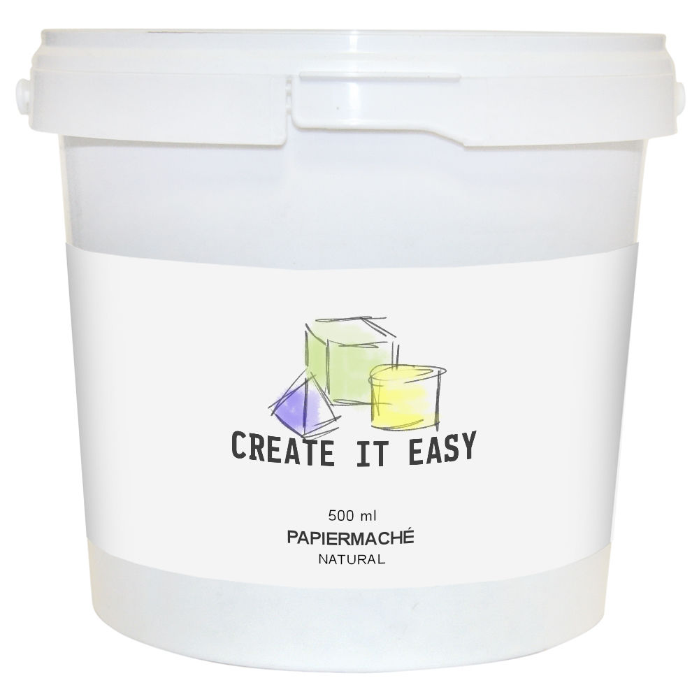 Create It Easy Papiermaché natural, Trockenmodelliermasse 500g