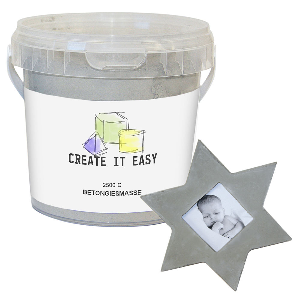 Create It Easy Betongiemasse, 1000g in wiederverschliebarer Kunststoffdose