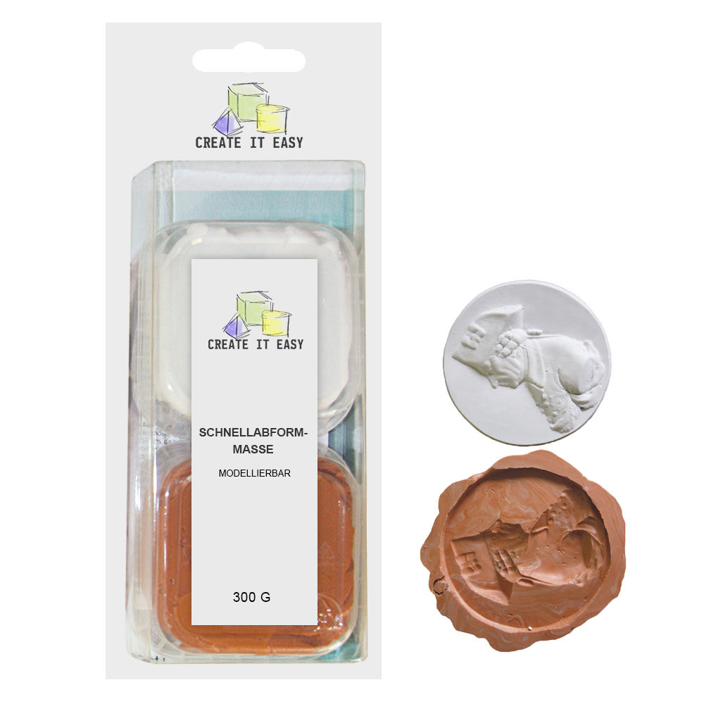 Create It Easy Schnellabformmasse, modellierbar / Knetform für Gießmasse 300g
