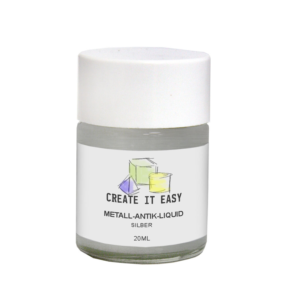 SALE Create It Easy Metall-Antik-Liquid / Edelmetalltinktur, 20 ml, Silber