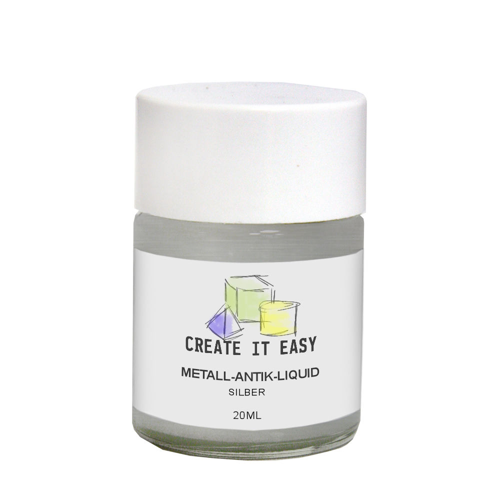 Create It Easy Metall-Antik-Liquid / Edelmetalltinktur, 20 ml, Silber