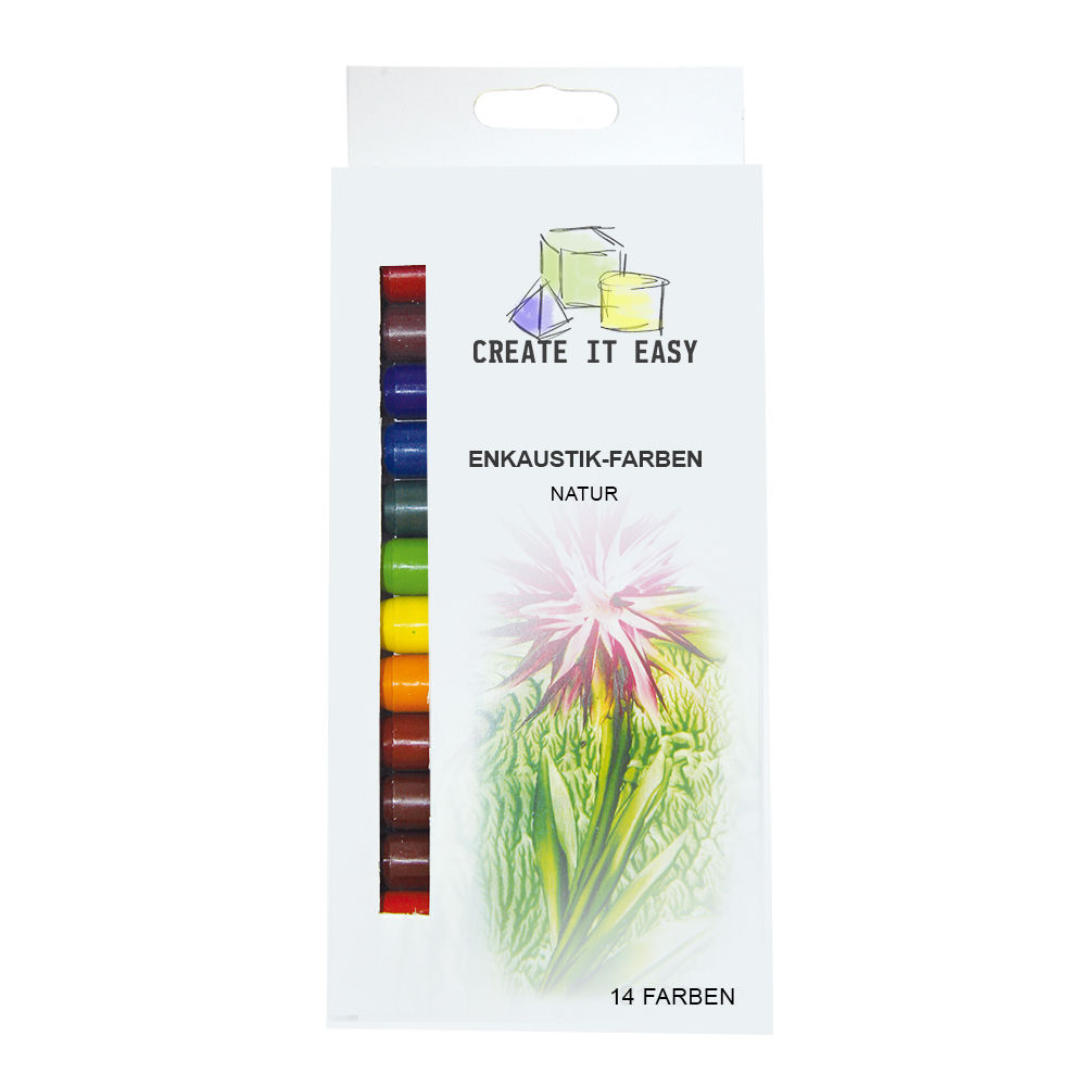 SALE Create It Easy Enkaustik-Malfarben-Set Natur, 14 Farben