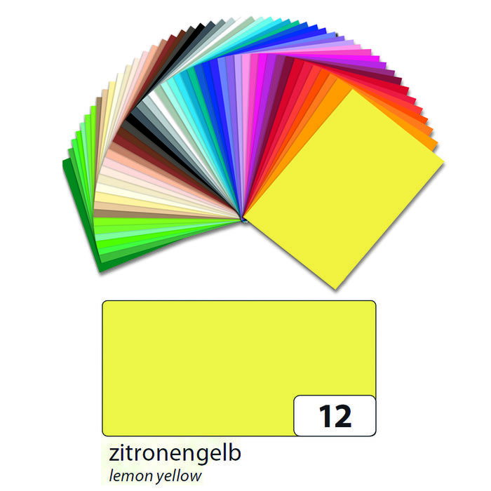 Fotokarton 300g/qm 50x70 cm, Zitronen-Gelb, 1 Bogen
