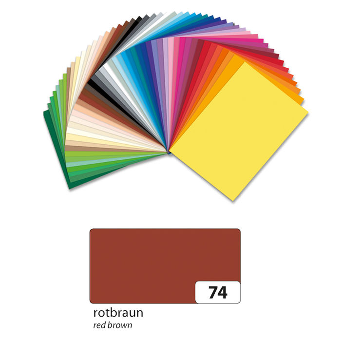 Fotokarton 300g/qm 50x70 cm, Rotbraun, 1 Bogen