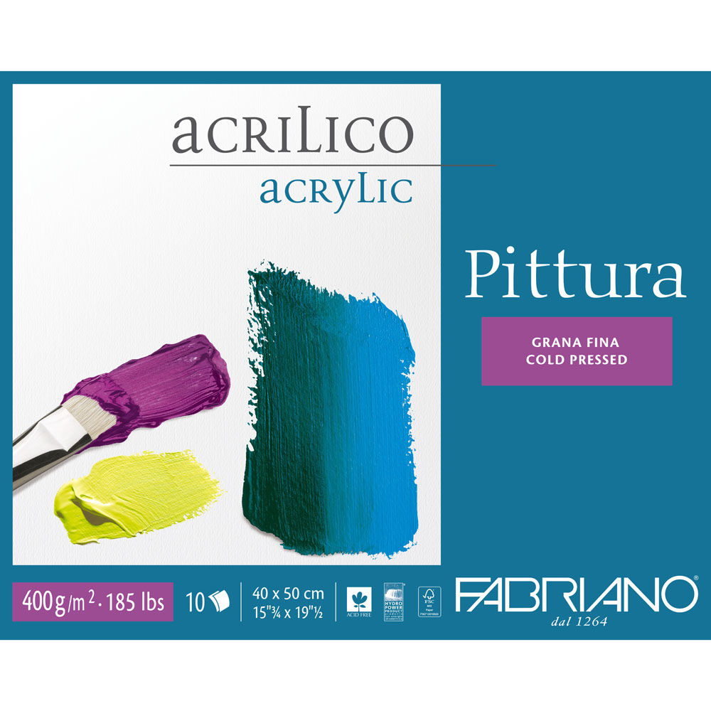 Fabriano Pittura Acryl 30x40cm 400g/qm 10 Bg.