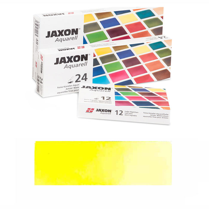Jaxon Aquarellfarbe, 1/2 Napf, Permanent Gelb