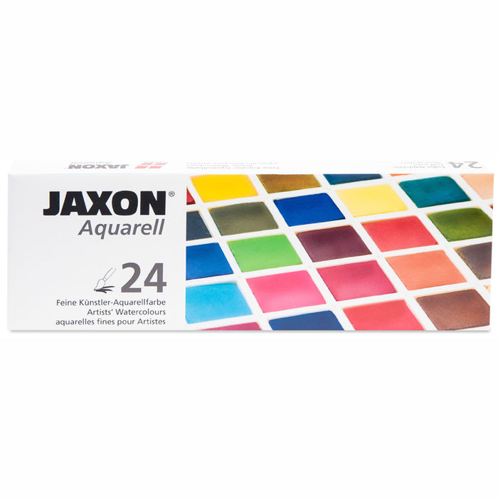 Jaxon Aquarellfarben-Set 24 halbe Npfe